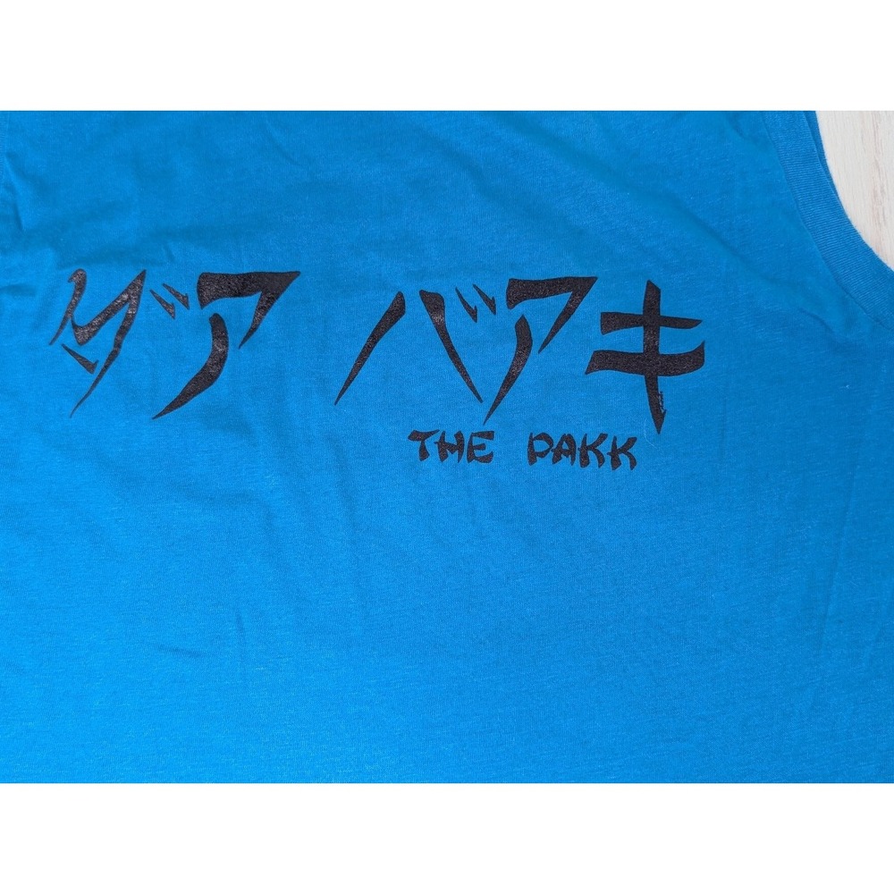 T-PLUS Huntington Mall Men's Teal Blue M Sleeveless T-Shirt vintage 80s USA made - Picture 6 of 13
